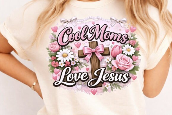 Bright Floral Coquette Mama: Graphics & T-Shirt Designs