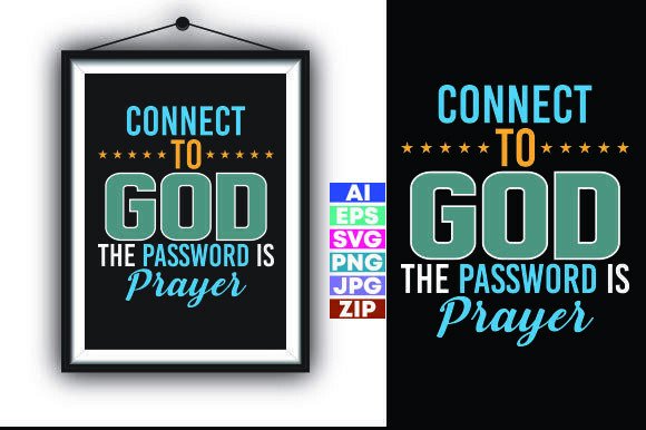 CONNECT to GOD: Graphics for T-Shirt & Brand Design