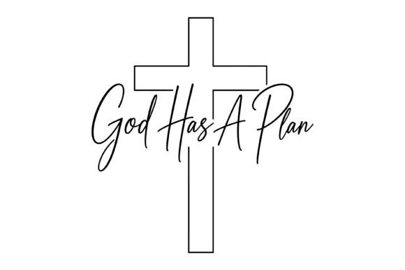 God Has a Plan Cross for T-Shirt Graphics and Brand Design