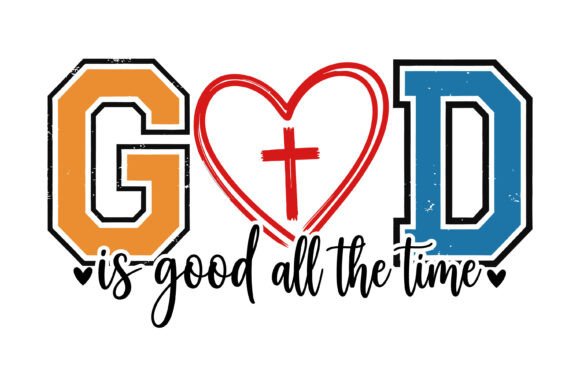God is Good Heart Design for T-Shirt Graphics