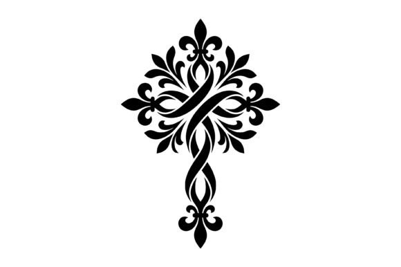 Ornamental Cross Floral Pattern Design Review