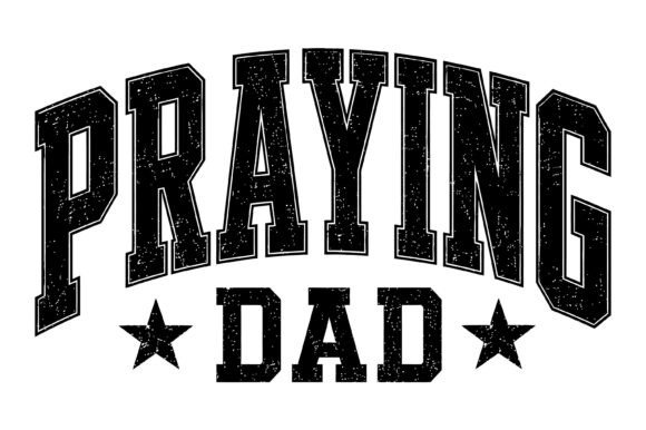 Praying Dad SVG Design Graphics for T-Shirt Designs