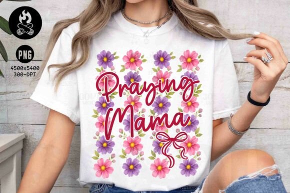 Praying Mama Graphics & T-Shirt Designs