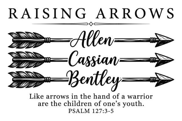 Raising Arrows Family Faith: Graphics for T-Shirt Designs