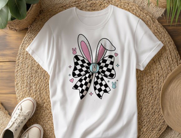 Retro Easter Bunny Coquette PNG: Vintage Graphics & T-Shirt Designs