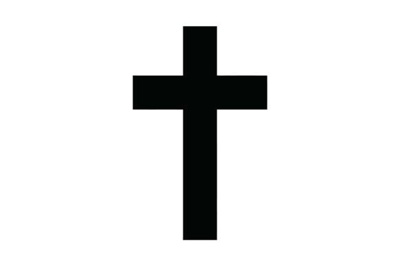 Simple Bold Black Cross Silhouette: Graphics & T-Shirts